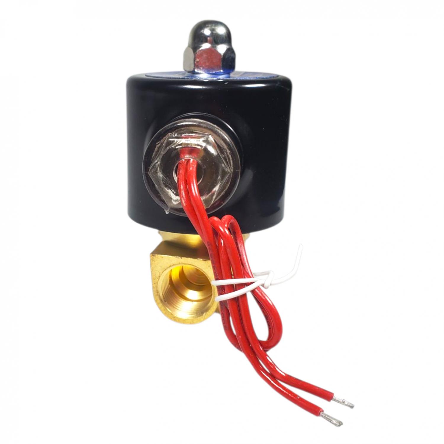 BESASE Solenoid Water Valve Electric Normally Close 220V 3/8 Inch - 2W-040-10, Sistem Normally Closed - Kontrol Aliran Air, Cocok untuk Aliran Sedang-