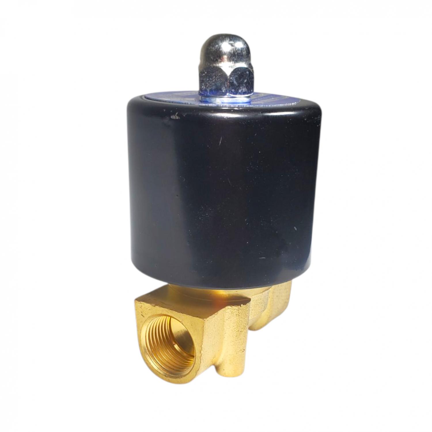 BESASE Solenoid Water Valve Electric Normally Close 220V 3/8 Inch - 2W-040-10, Sistem Normally Closed - Kontrol Aliran Air, Cocok untuk Aliran Sedang-
