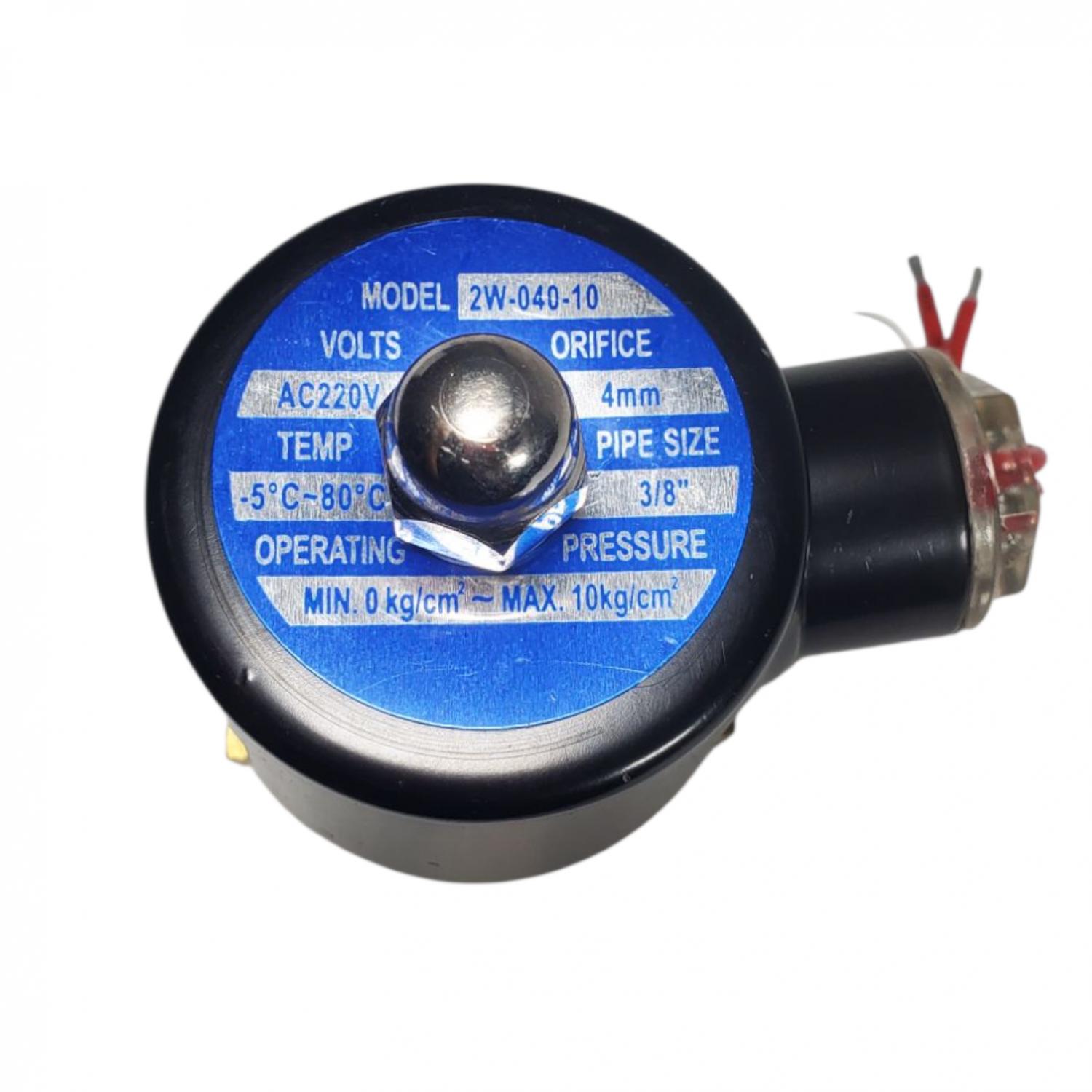 BESASE Solenoid Water Valve Electric Normally Close 220V 3/8 Inch - 2W-040-10, Sistem Normally Closed - Kontrol Aliran Air, Cocok untuk Aliran Sedang-