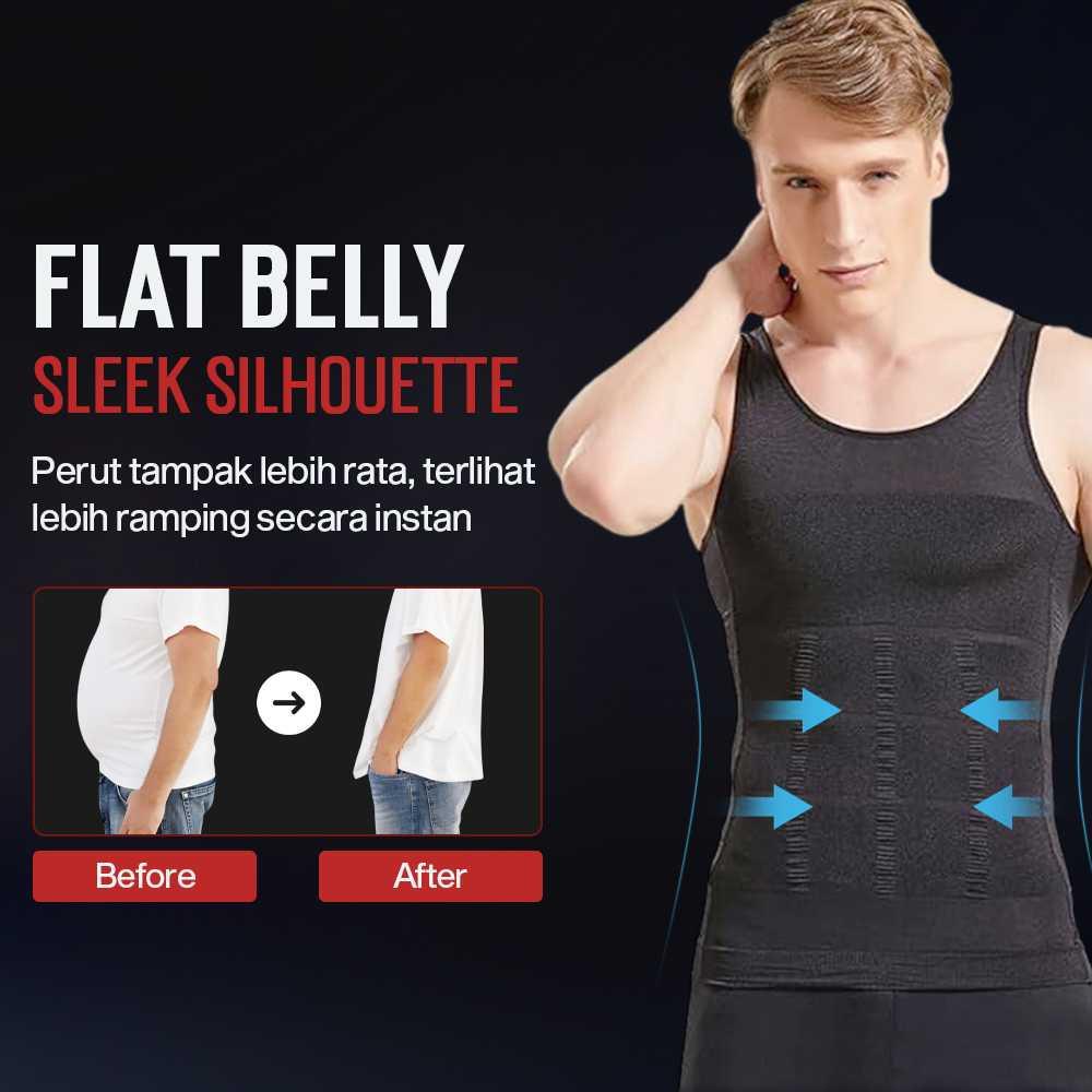 CXZD Baju Singlet T-Shirt Korset Body Shaper - Menekan Perut dan Membentuk Tubuh, Nyaman Digunakan