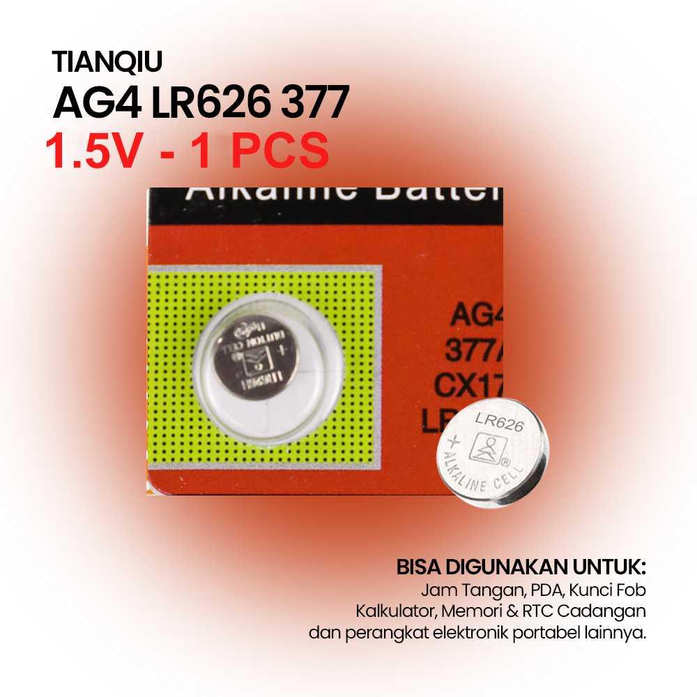 TIANQIU Baterai Kancing Lithium AG4 LR626 377 - Daya Tahan Optimal, Performa Stabil, Desain Kompak