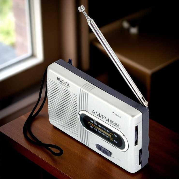 INDIN Portable AM/FM Radio Player Loudspeaker - BC-R21, Mendengarkan Siaran Radio dengan Lebih Praktis dan Nyaman, Desain Portable