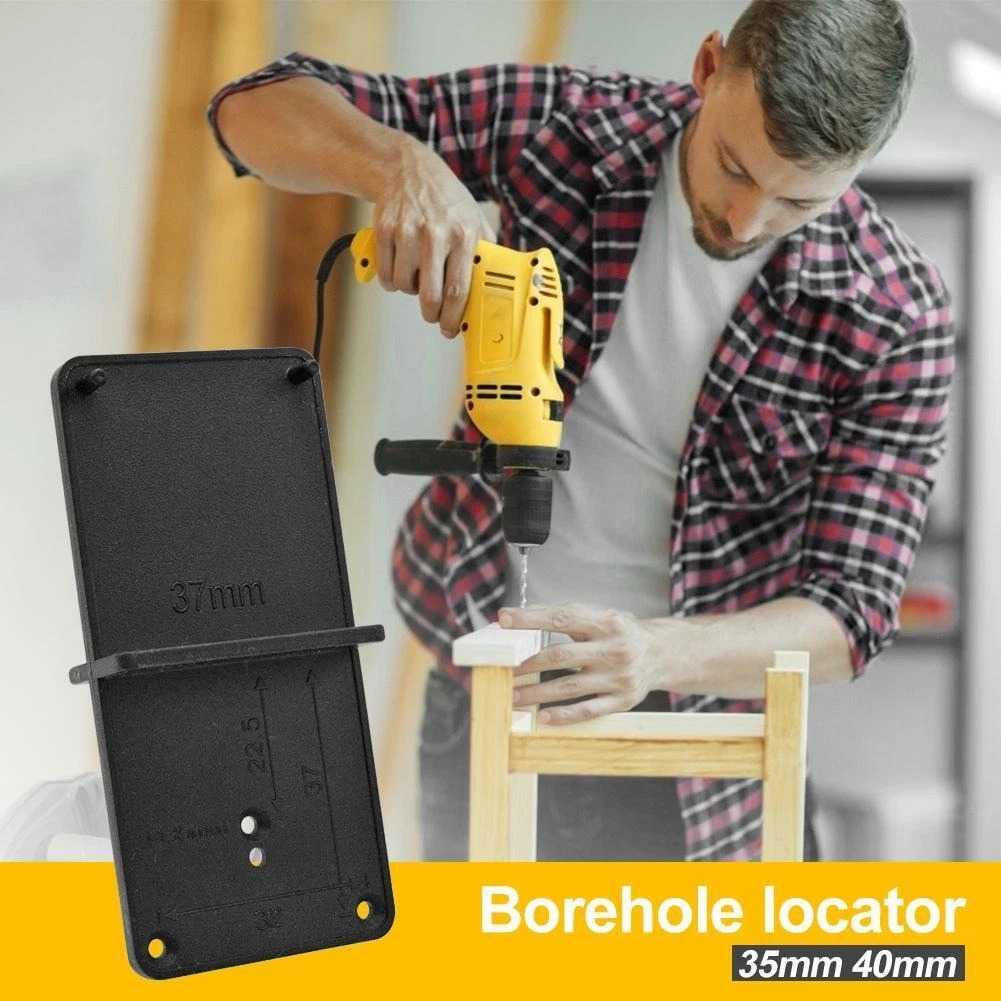 Alloet Alat Bantu Bor Engsel Pintu Hinge Hole Drill Guide 35/40mm - Presisi Lubang Engsel, Solusi Terbaik untuk Pemasangan Engsel, Desain Ergonomis