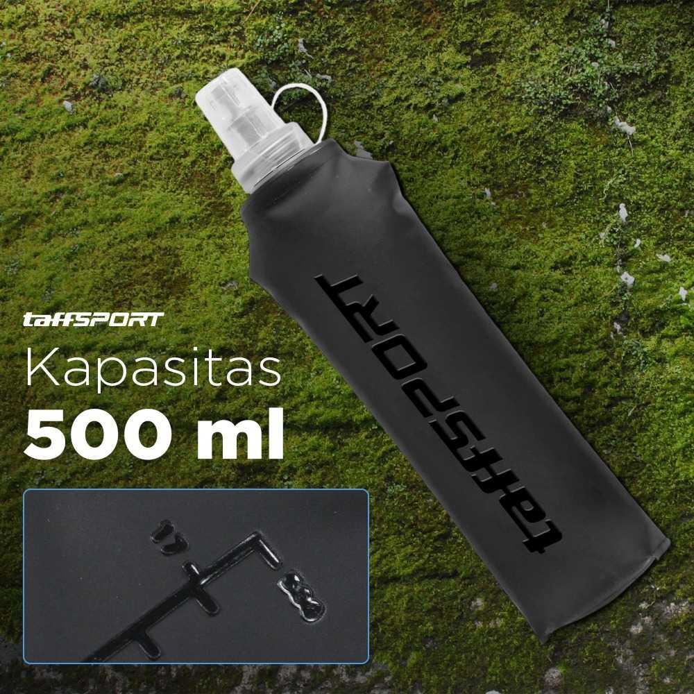 TaffSPORT Botol Minum Lipat Soft Flask - Praktis dan Anti Bocor, Solusi Minum Tanpa Jeda, TPU Tebal
