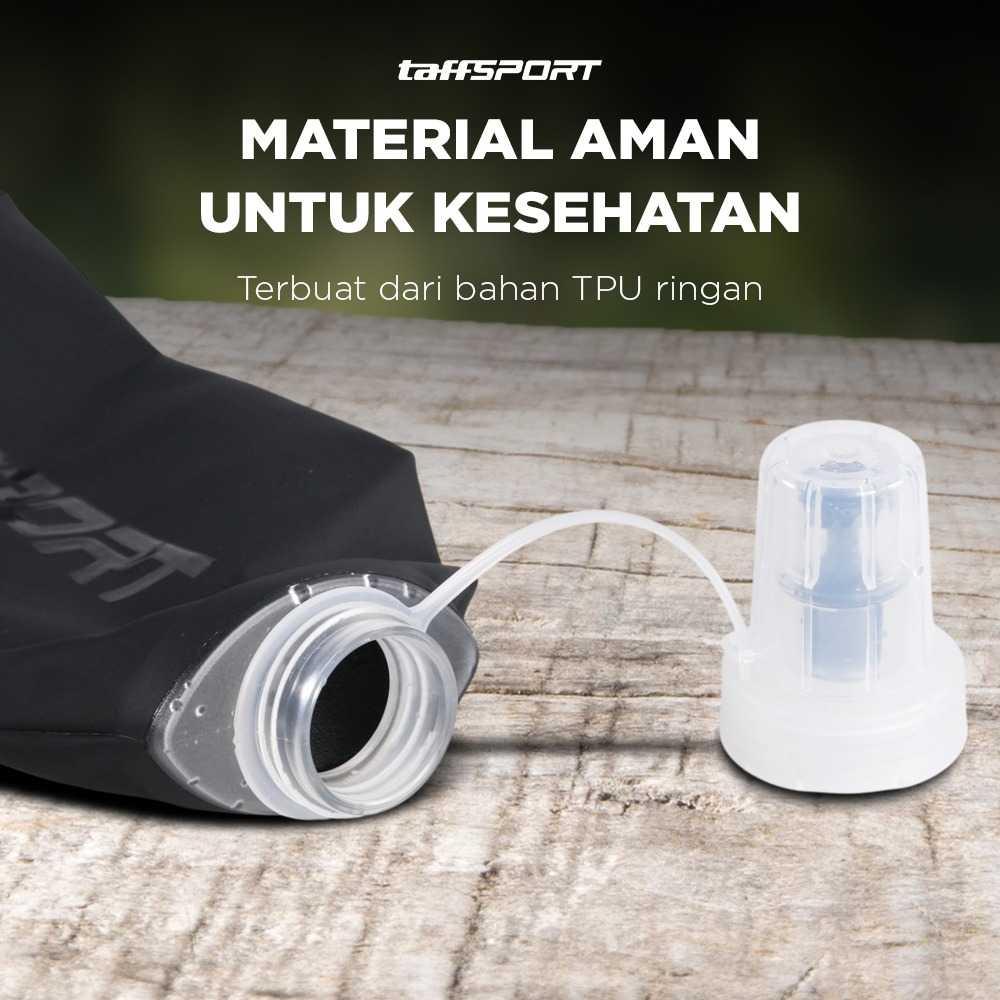 TaffSPORT Botol Minum Lipat Soft Flask - Praktis dan Anti Bocor, Solusi Minum Tanpa Jeda, TPU Tebal