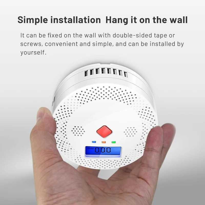 DYGSM Alat Pendeteksi Karbon Monoksida Smart CO Detector - Deteksi Gas Beracun, Lindungi Keluarga, Alarm Suara 90 dB, Tuya WiFi
