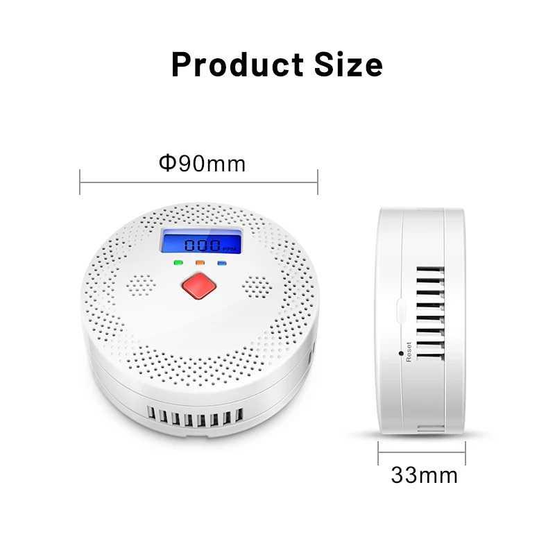 DYGSM Alat Pendeteksi Karbon Monoksida Smart CO Detector - Deteksi Gas Beracun, Lindungi Keluarga, Alarm Suara 90 dB, Tuya WiFi