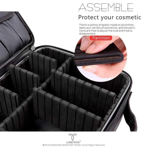 Image of Biutte.co Tas Kosmetik Travel Organizer 3 Layers Memudahkan Penyimpanan dan Akses Make Up, Skincare, dan Perlengkapan Lainnya, Stylish dan Praktis IH