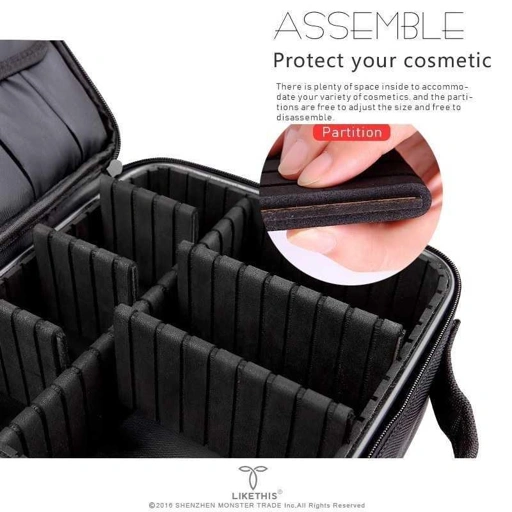 Image of Biutte.co Tas Kosmetik Travel Organizer 3 Layers - Memudahkan Penyimpanan dan Akses Make Up, Skincare, dan Perlengkapan Lainnya, Stylish dan Praktis
