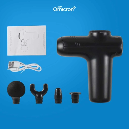Image of TaffOmicron Alat Pijat Elektrik Pundak Punggung Massage Gun - Meredakan Pegal, Rechargeable