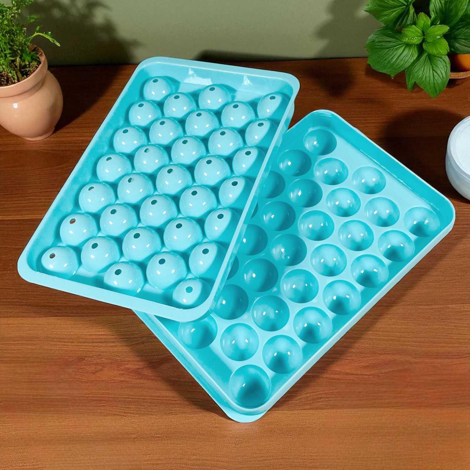 KewLy Cetakan Es Batu Bulat 33 Grid Ice Cube Mold BPA Free - KL07, Membuat Es Batu Estetik dengan Mudah, Hemat Tempat
