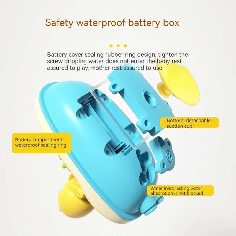 BAKA Mainan Mandi Anak Cute Duck Bathtub Boat Toy Water Spray Toddlers - Menyenangkan dan Interaktif, Desain Bebek Lucu