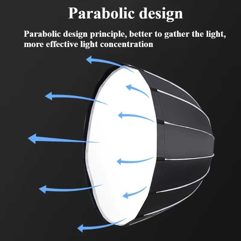 SOFTA Softbox Reflector Parabolic Baorong Mount 90cm - Cahaya Lembut, Merata, dan Artistik