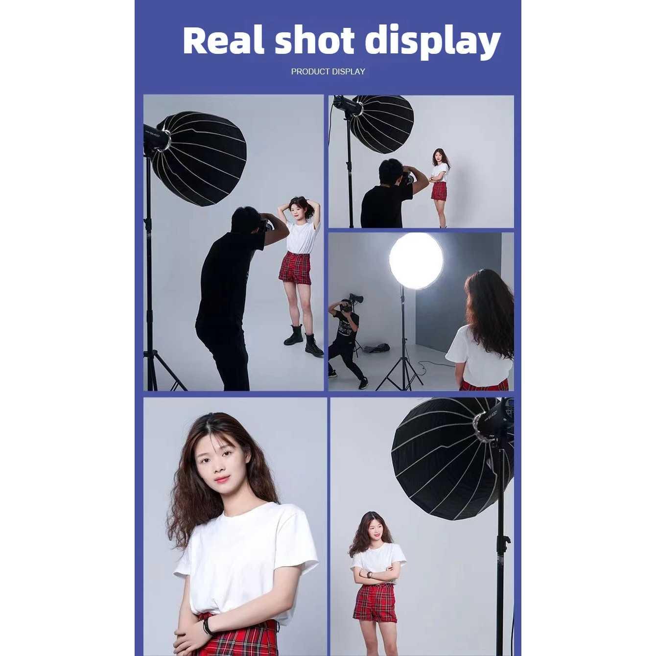 SOFTA Softbox Reflector Parabolic Baorong Mount 90cm - Cahaya Lembut, Merata, dan Artistik