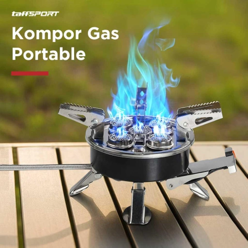 Image of TaffSPORT Kompor Gas Portable Lipat 5 Burner Ultralight Camping Stove - WS542, Cocok untuk Aktivitas Outdoor IH