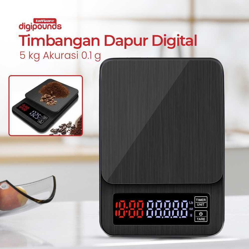 Taffware Timbangan Kopi Digital Timer - Presisi Mengukur Dengan Lebih Mudah, TSC3/5/10