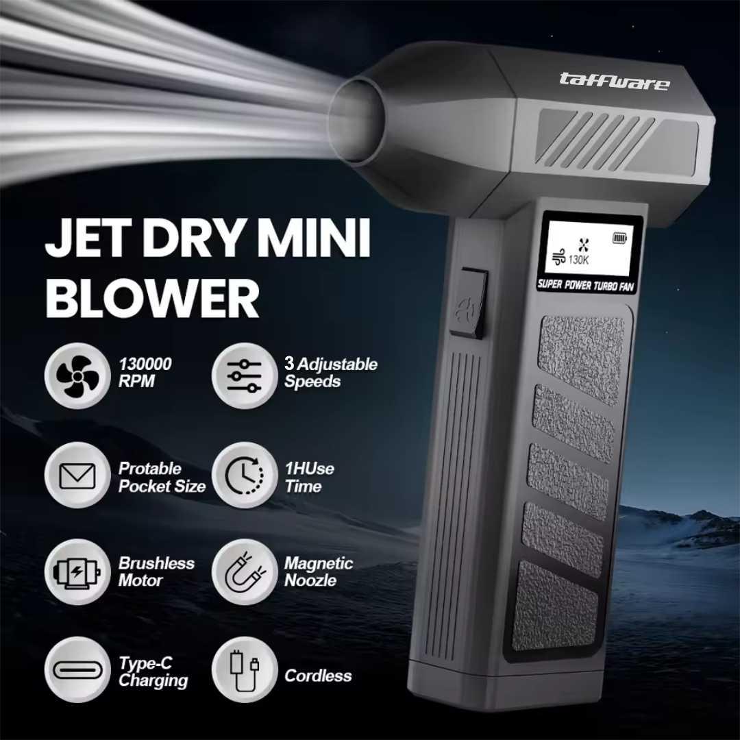 Taffware Mini Turbo Violent Air Blower Portable - Kemudahan Pembersihan tanpa Batas, Desain Ergonomis