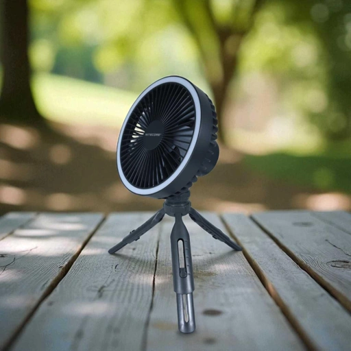 Image of NITECORE Kipas Angin Portable 2in1 LED Ring Light Adjustable 10000mAh - NEF10, Kesegaran dan Penerangan Praktis IH