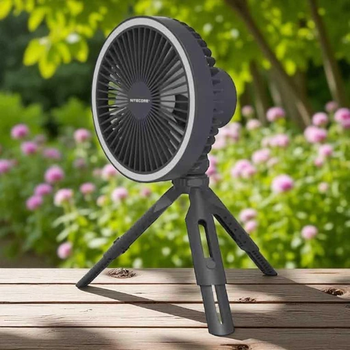 Image of NITECORE Kipas Angin Portable 2in1 LED Ring Light Adjustable 10000mAh - NEF10, Kesegaran dan Penerangan Praktis IH