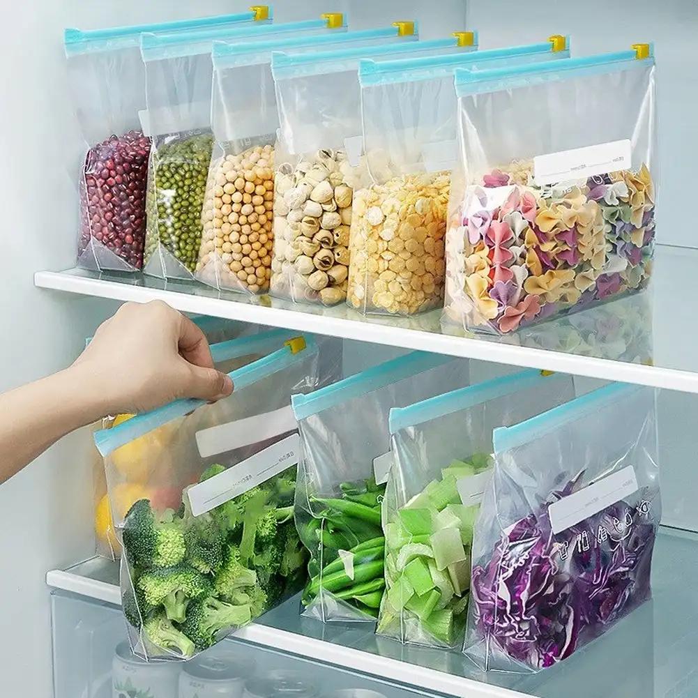 MEIDU Kantong Plastik Organizer Makanan Ziplock - Menjaga Kesegaran Makanan Lebih Lama, Praktis dan Efisien