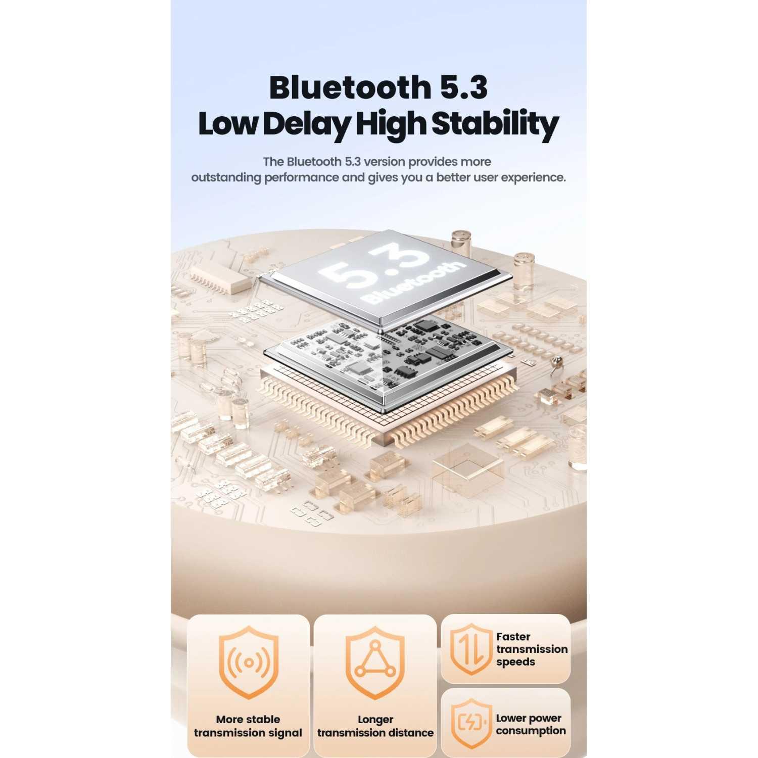 Toocki Earphone Bluetooth 5.3 TWS In-ear ENC Waterproof - Kualitas Suara Premium, Desain Anti-Tekanan