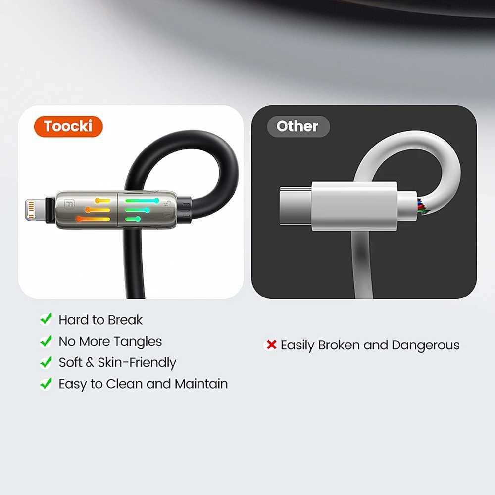 Toocki Kabel Data 4in1 Fast Charging - Pengisian Cepat, Transfer Data Cepat - Desain Praktis