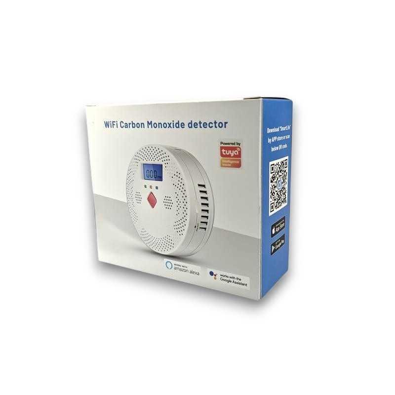 DYGSM Alat Pendeteksi Karbon Monoksida Smart CO Detector - Deteksi Gas Beracun, Lindungi Keluarga, Alarm Suara 90 dB, Tuya WiFi