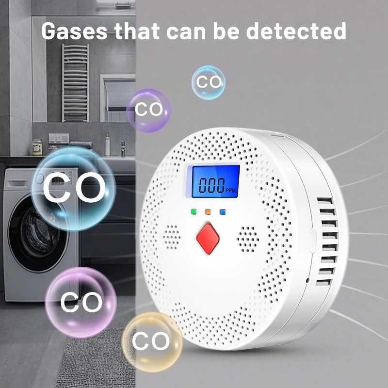 DYGSM Alat Pendeteksi Karbon Monoksida Smart CO Detector - Deteksi Gas Beracun, Lindungi Keluarga, Alarm Suara 90 dB, Tuya WiFi