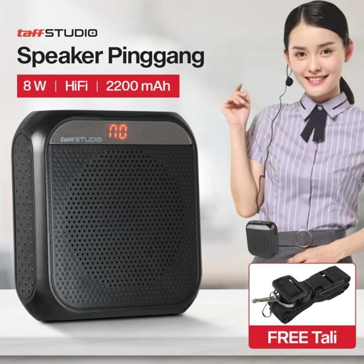 Image of TaffSTUDIO Penguat Suara Mini Megaphone - Suara Kencang, Praktis, dan Jelas, USB & TF Card Slot