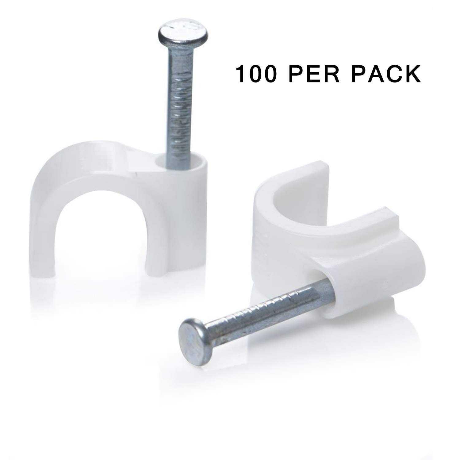 Taffware Klip Kabel Cable Clip Round Wire Management - Organisasi Kabel Praktis, Tanpa Risiko Kerusakan, Tahan Lama