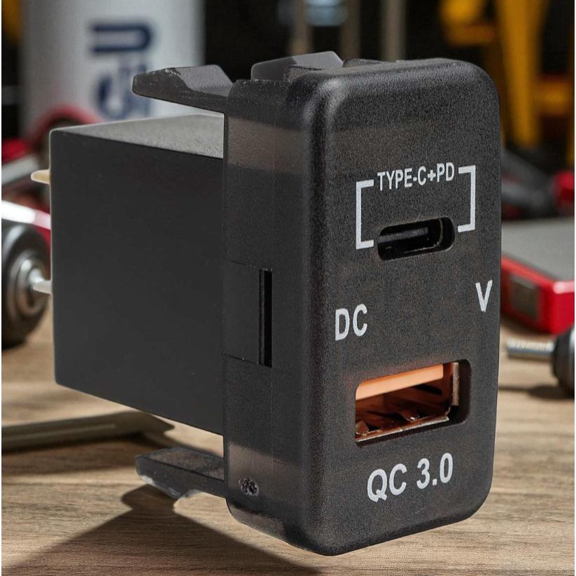 WAIMEI Car Charger Mobil 2 Port PD QC 3.0 - Pengisian Cepat, Kompatibel Honda