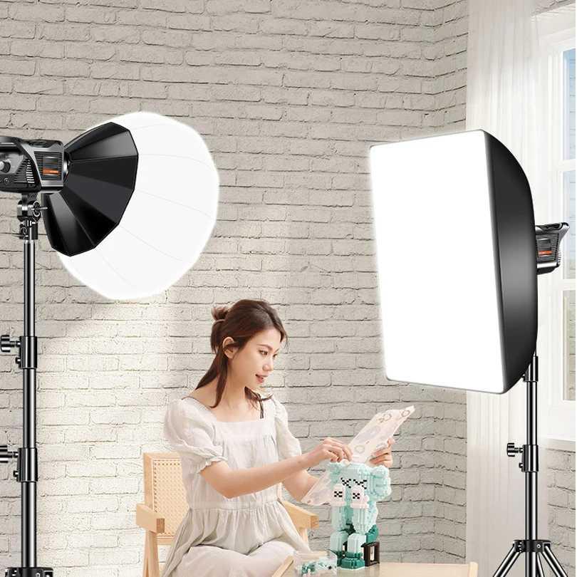 BEDIRO Lampu LED Studio 3in1 Dimmable - Pencahayaan Profesional, Suasana Hangat dan Natural, Kecerahan Fleksibel