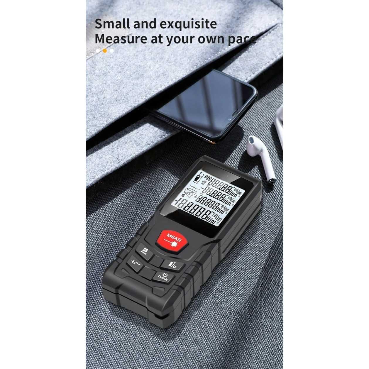 SNAKOL Pengukur Jarak Laser Range Finder Portable Waterproof - Solusi Pengukuran Presisi, Tanpa Meleset, Cocok untuk Konstruksi
