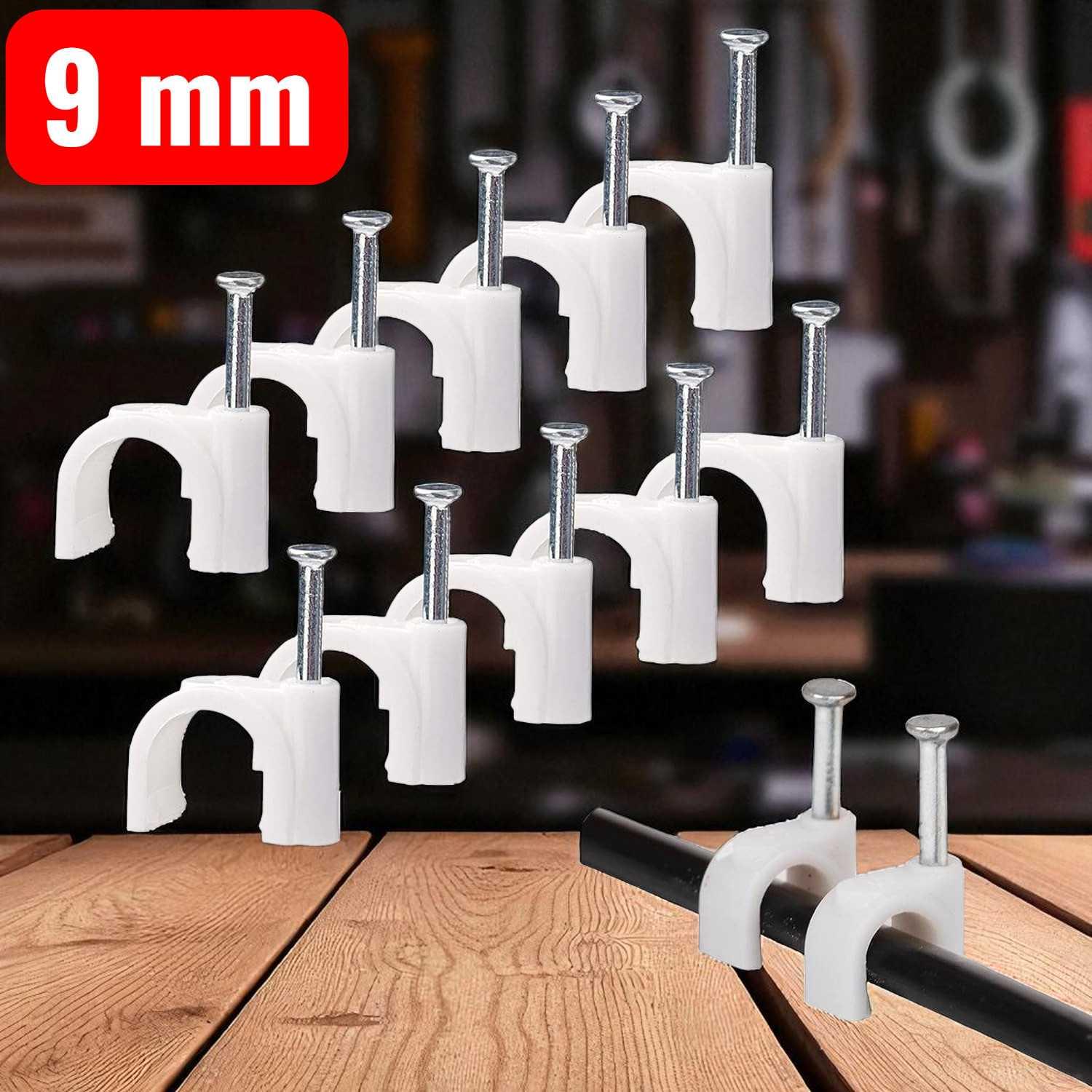 Taffware Klip Kabel Cable Clip Round Wire Management - Organisasi Kabel Praktis, Tanpa Risiko Kerusakan, Tahan Lama