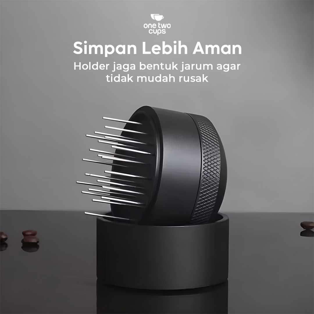 One Two Cups Jarum Kopi Espresso 24 Needle Distribution Tool - Sebar Rasa Kaya, Higienis, dan Portable