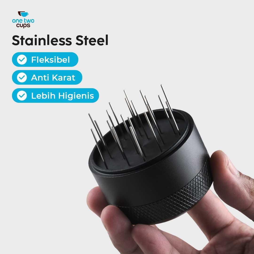 One Two Cups Jarum Kopi Espresso 24 Needle Distribution Tool - Sebar Rasa Kaya, Higienis, dan Portable