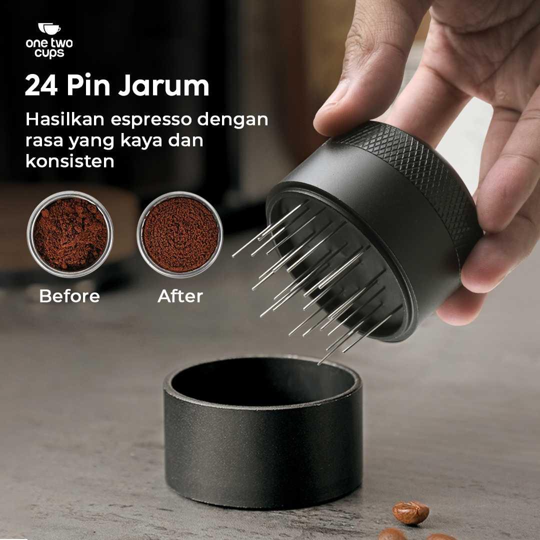 One Two Cups Jarum Kopi Espresso 24 Needle Distribution Tool - Sebar Rasa Kaya, Higienis, dan Portable