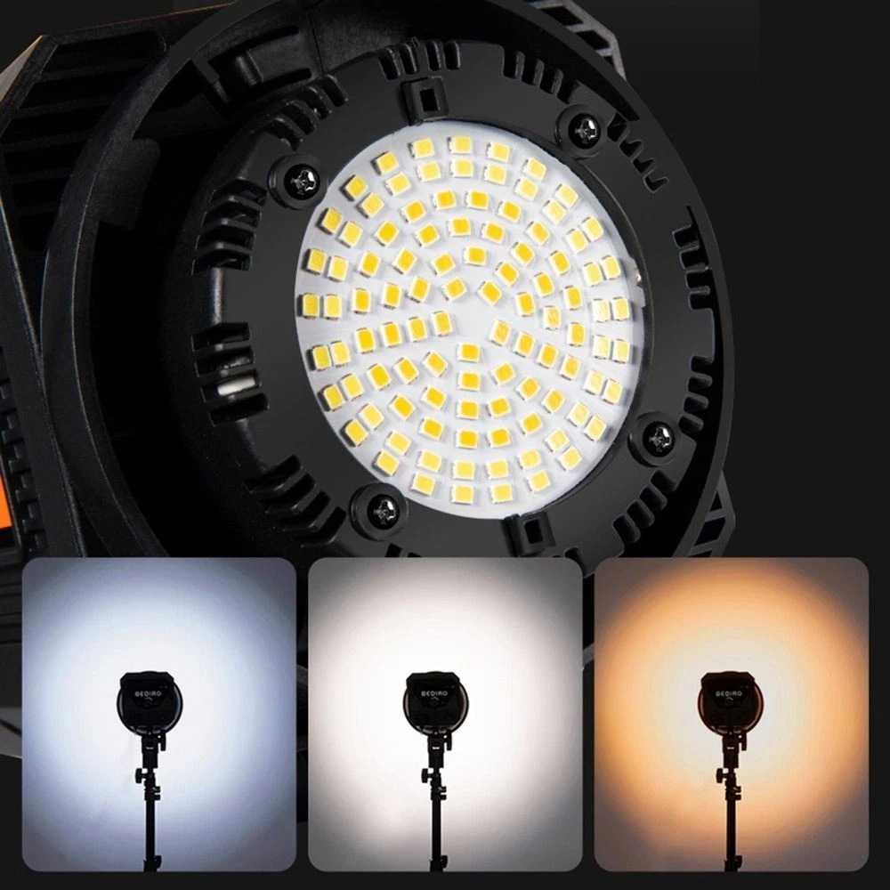 BEDIRO Lampu LED Studio 3in1 Dimmable - Pencahayaan Profesional, Suasana Hangat dan Natural, Kecerahan Fleksibel