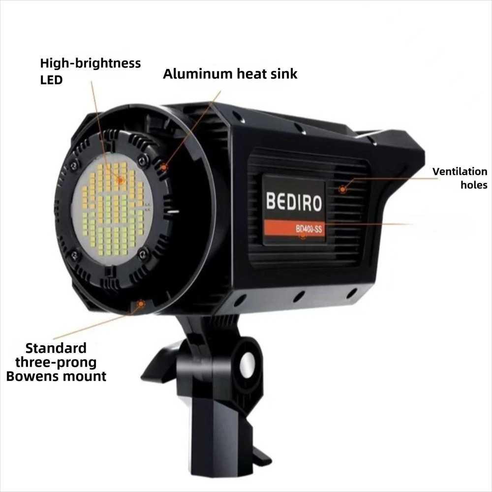 BEDIRO Lampu LED Studio 3in1 Dimmable - Pencahayaan Profesional, Suasana Hangat dan Natural, Kecerahan Fleksibel