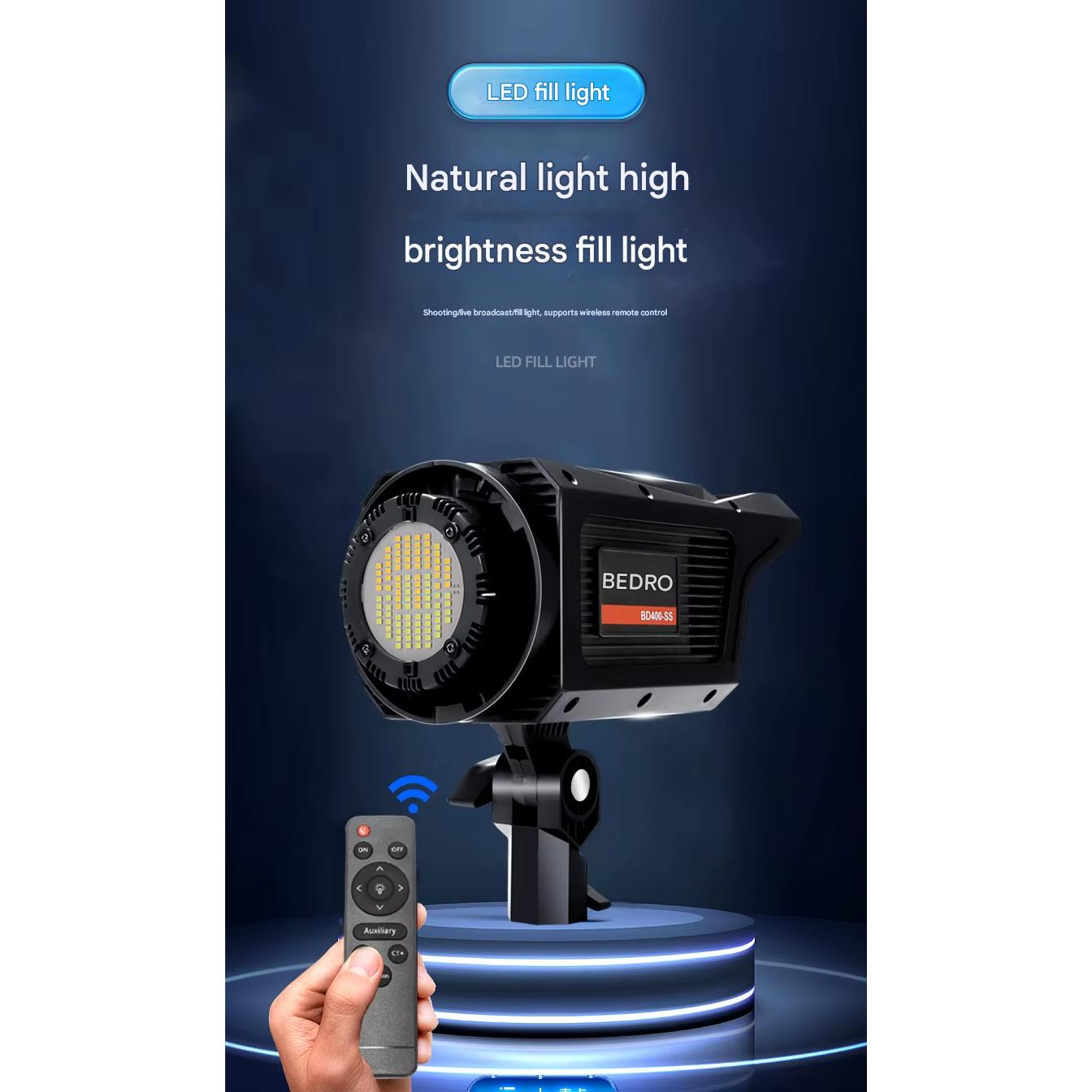 BEDIRO Lampu LED Studio 3in1 Dimmable - Pencahayaan Profesional, Suasana Hangat dan Natural, Kecerahan Fleksibel