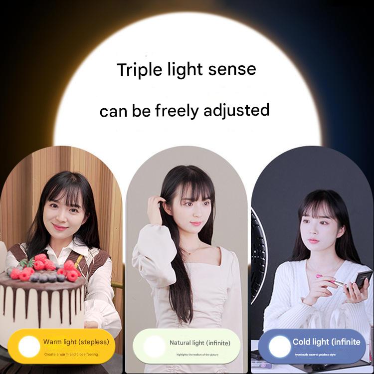 BEDIRO Lampu LED Studio 3in1 Dimmable - Pencahayaan Profesional, Suasana Hangat dan Natural, Kecerahan Fleksibel