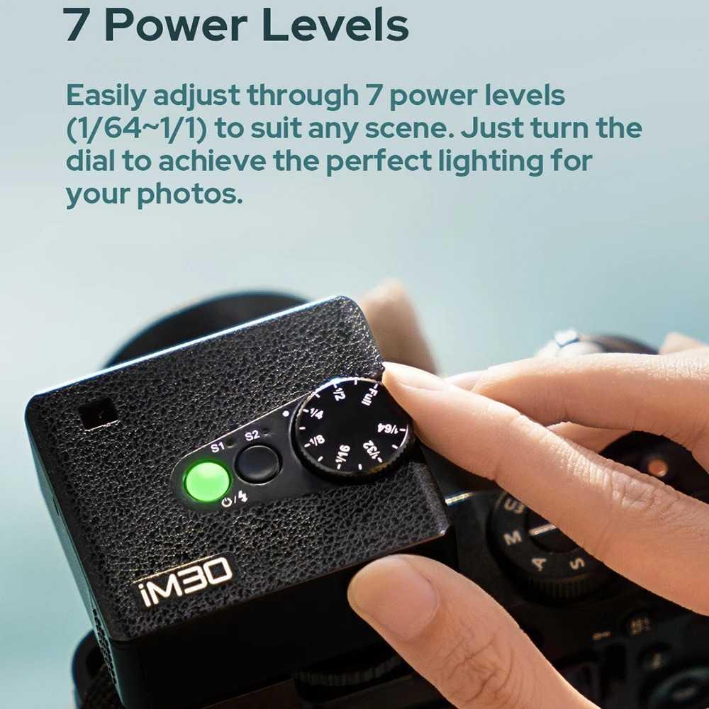 Godox Flash Camera Wireless 6500K GN15 7 Level Mini Pocket - iM30, Pencahayaan Superior dan Portabel