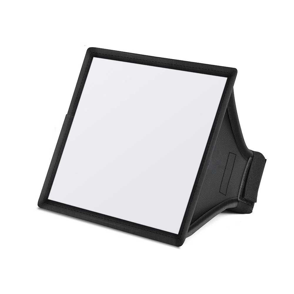 EXSKOF Kamera Flash Diffuser Softbox Square Universal - Pencahayaan Profesional, Desain Praktis