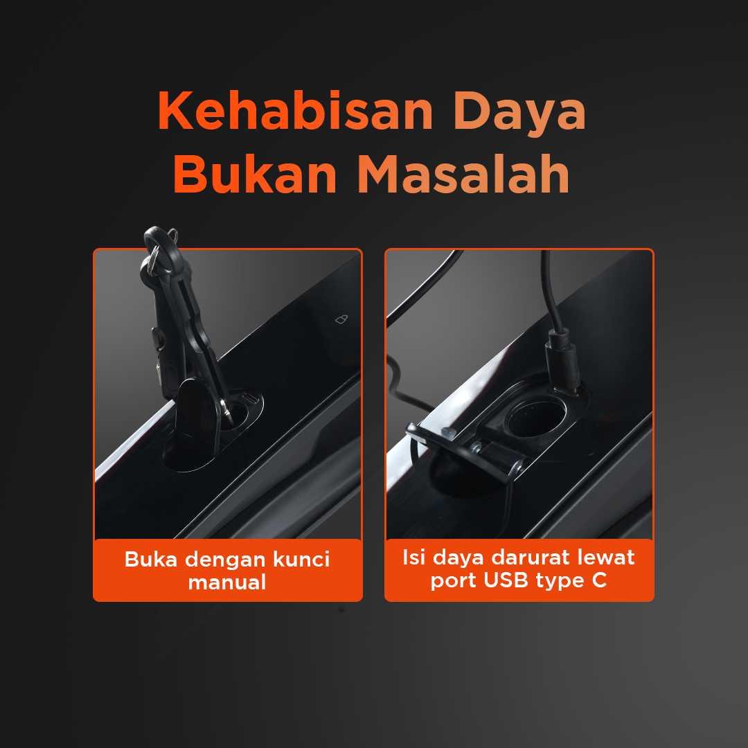Joneytech Smart Door Lock Fingerprint Face Recognition - Tingkatkan Keamanan dengan 6 Mode Akses, Sistem Alarm, dan Intercom, Praktis dan Aman