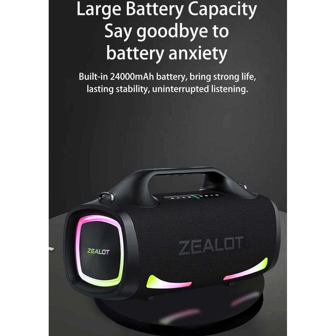 ZEALOT Speaker Bluetooth Portable Subwoofer Dual Pairing - Pengalaman Audio Luar Biasa, Desain Modern