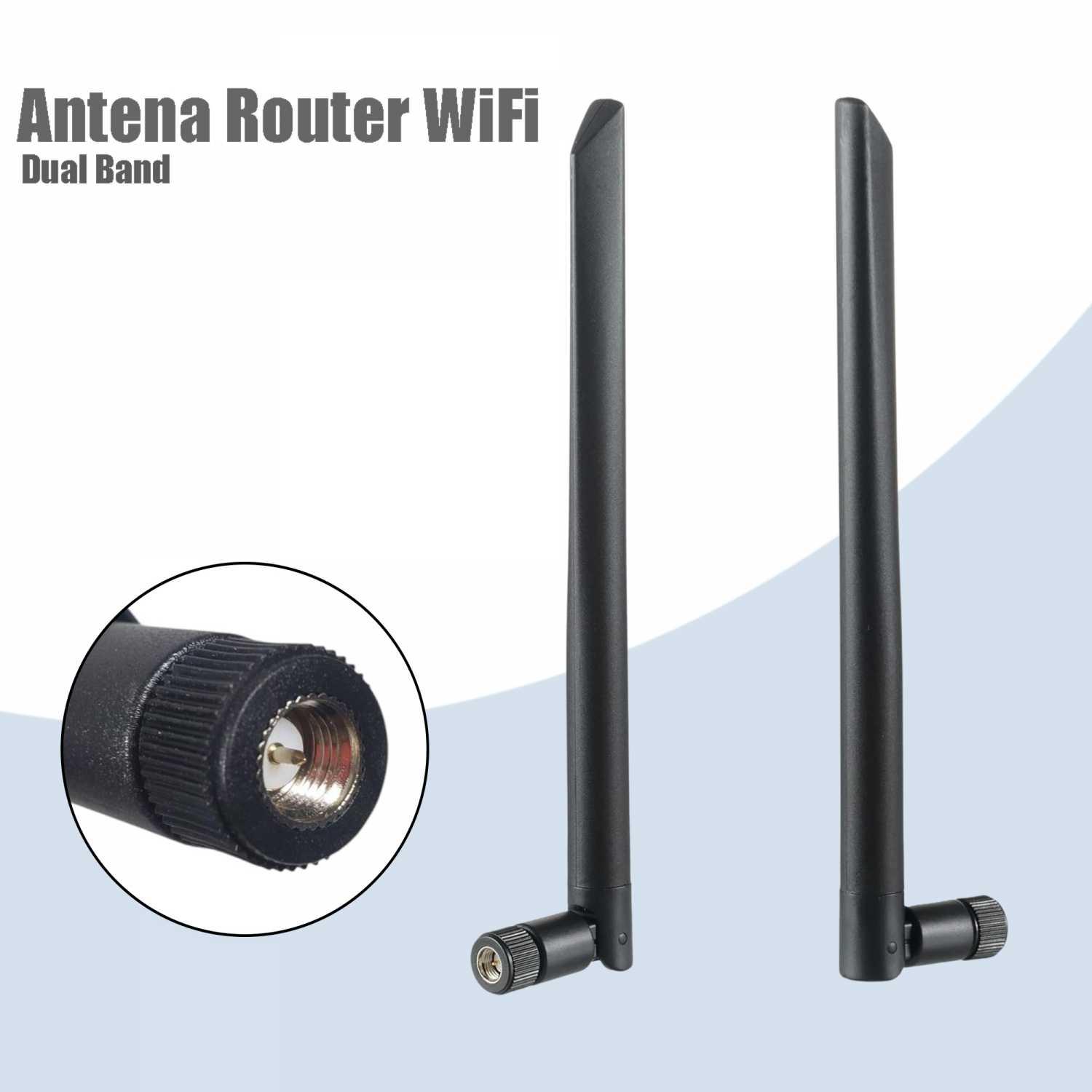 CDSENET Antena Router WiFi Dual Band 2.4GHz 5GHz 6dBi SMA Male - Sinyal Kuat dan Stabil, Koneksi Lancar