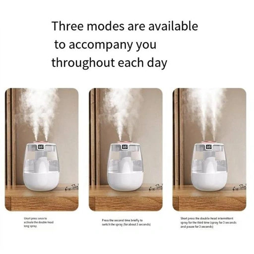 Image of HOMEFISH Air Humidifier Double Spray - Keseimbangan Kelembapan dan Estetika, Udara Segar dan Menenangkan
