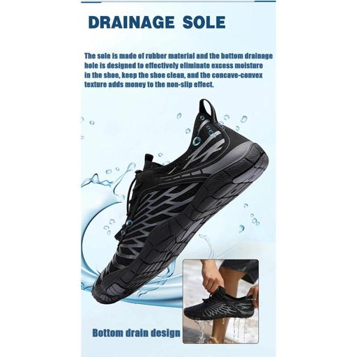 Image of LOPZ Sepatu Pantai Olahraga Air Aqua Shoes - Sol Anti-Slip, Desain Reflektif, Nyaman Dipakai