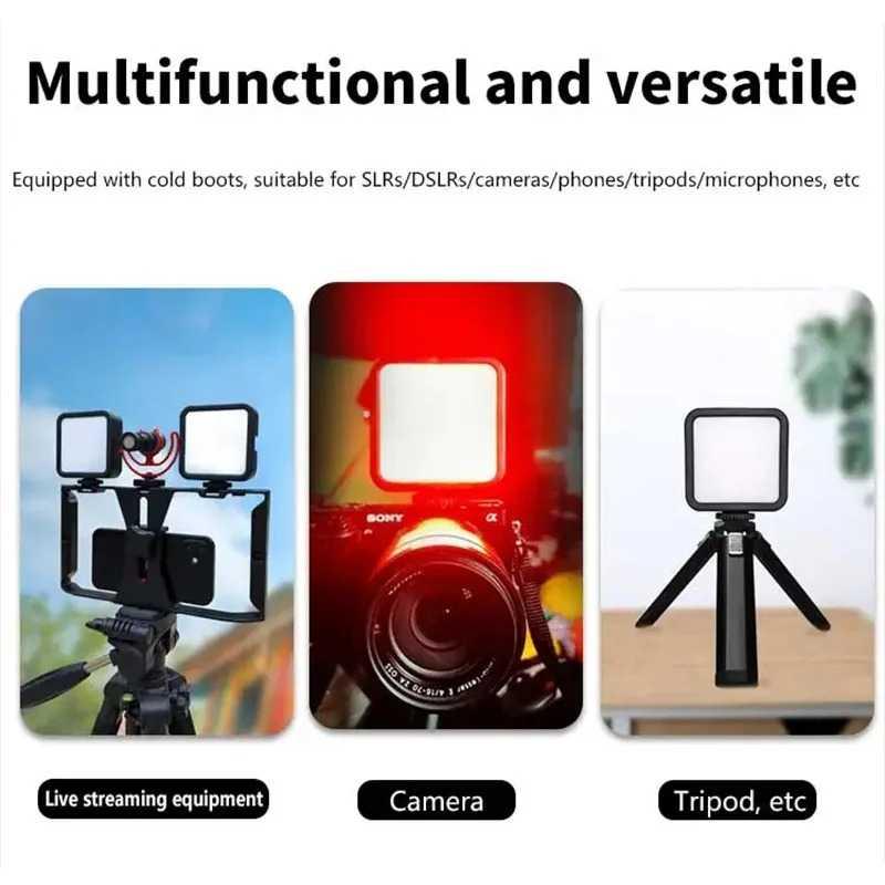 FASDGA Lampu Fill Light LED RGBW 9 Mode 3200-6500K 1200mAh with Tripod - W70