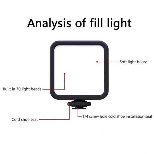 FASDGA Lampu Fill Light LED RGBW 9 Mode 3000-9000K - Cahaya Beragam, Kreatif, dan Portabel